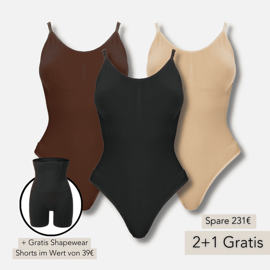 Multicolor Tanga Shapewear Bodysuit Bundle | 2+1 Gratis